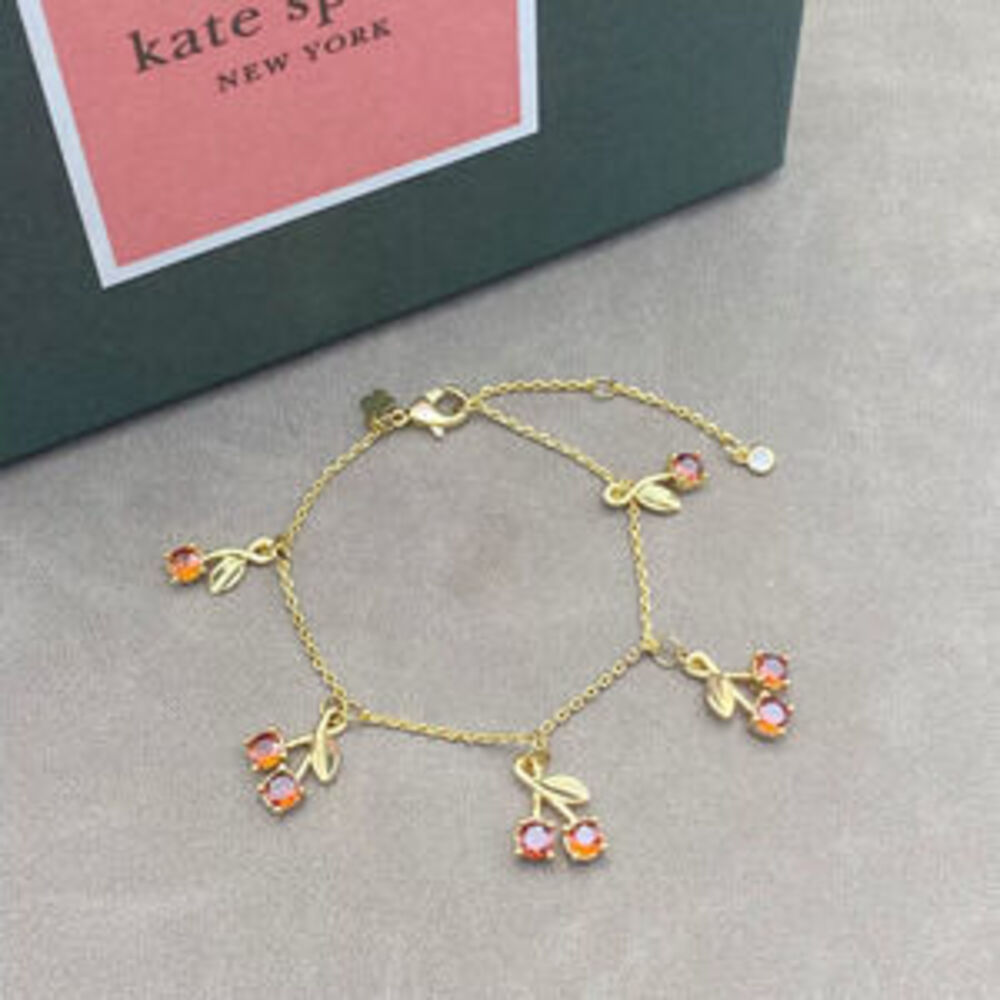 kate spade Double Chain Rhinestone Cherry Starfish Flower Star Moon Steel